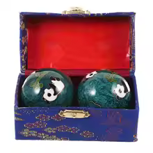 Shenzhou-Sfere Musicali Yin Yang–Acciaio Levigato Verde-4.5cm